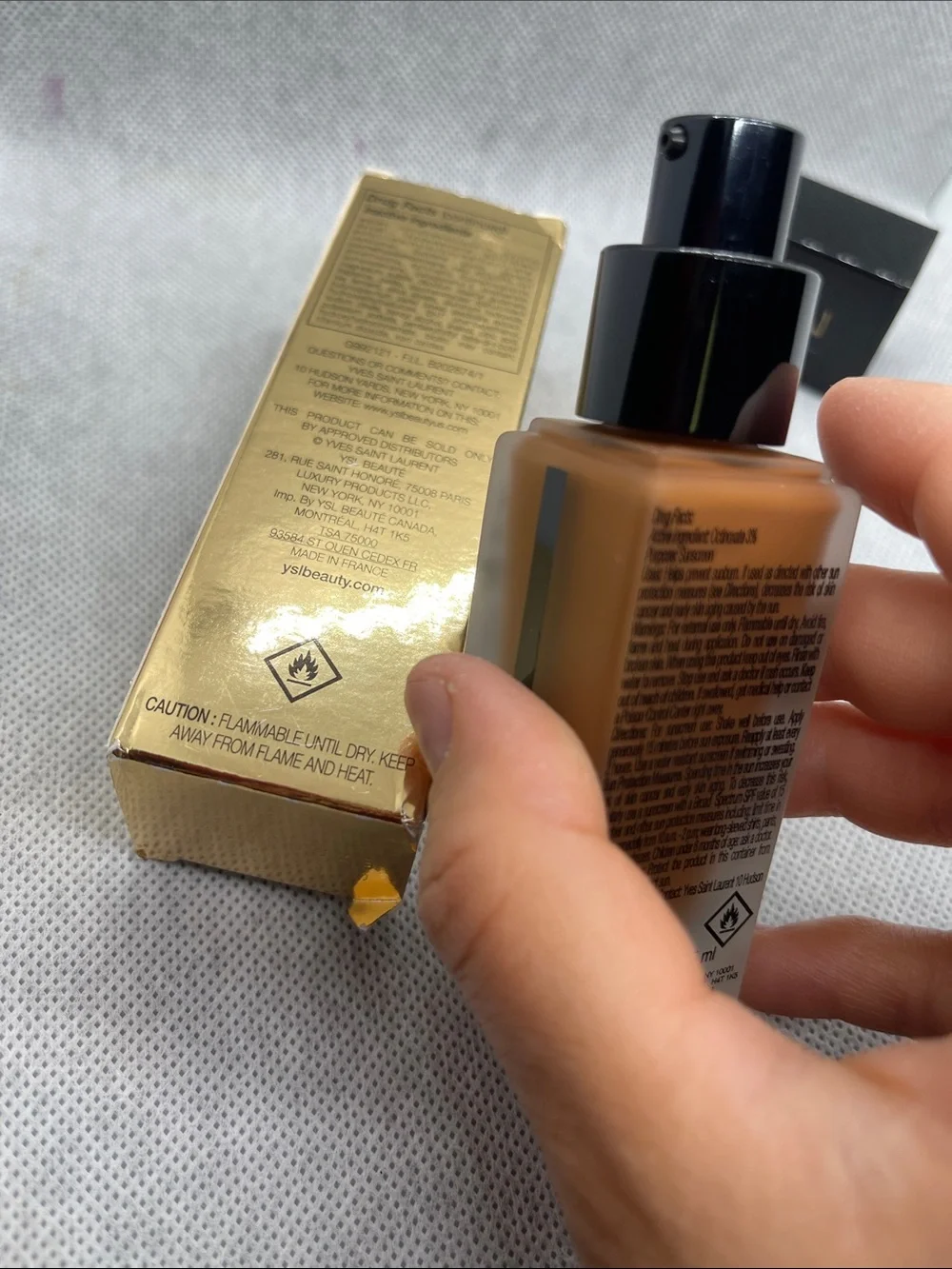 Yves Saint Laurent All Hours Foundation - Gold Box & Warm Brown Bottle
